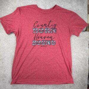 Grace Truth Women Size XL Tee Red Country Born Heaven Bound